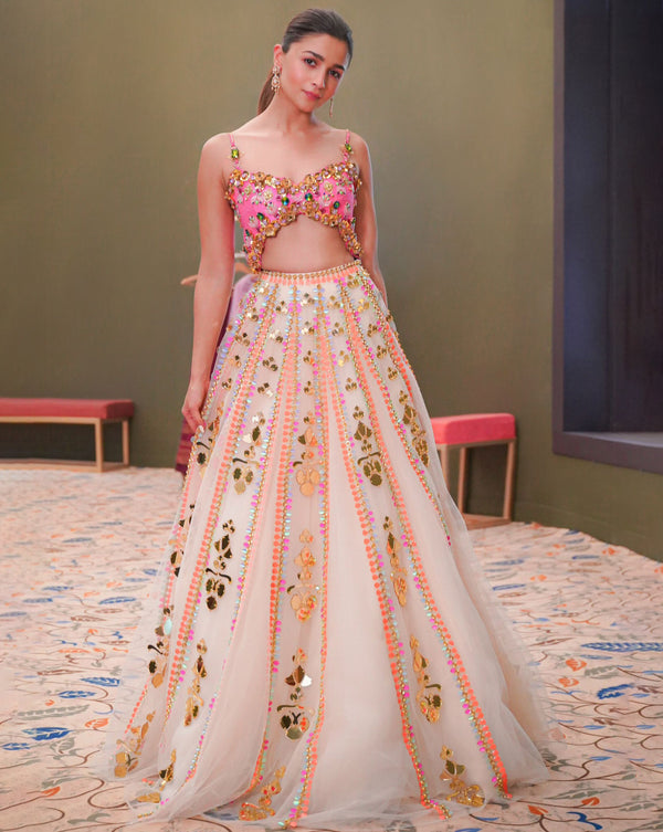 Buy Peach Georgette Embroidery Sweetheart Neck Printed Gown For Women by  Keerthi Kadire Online at Aza Fashions.